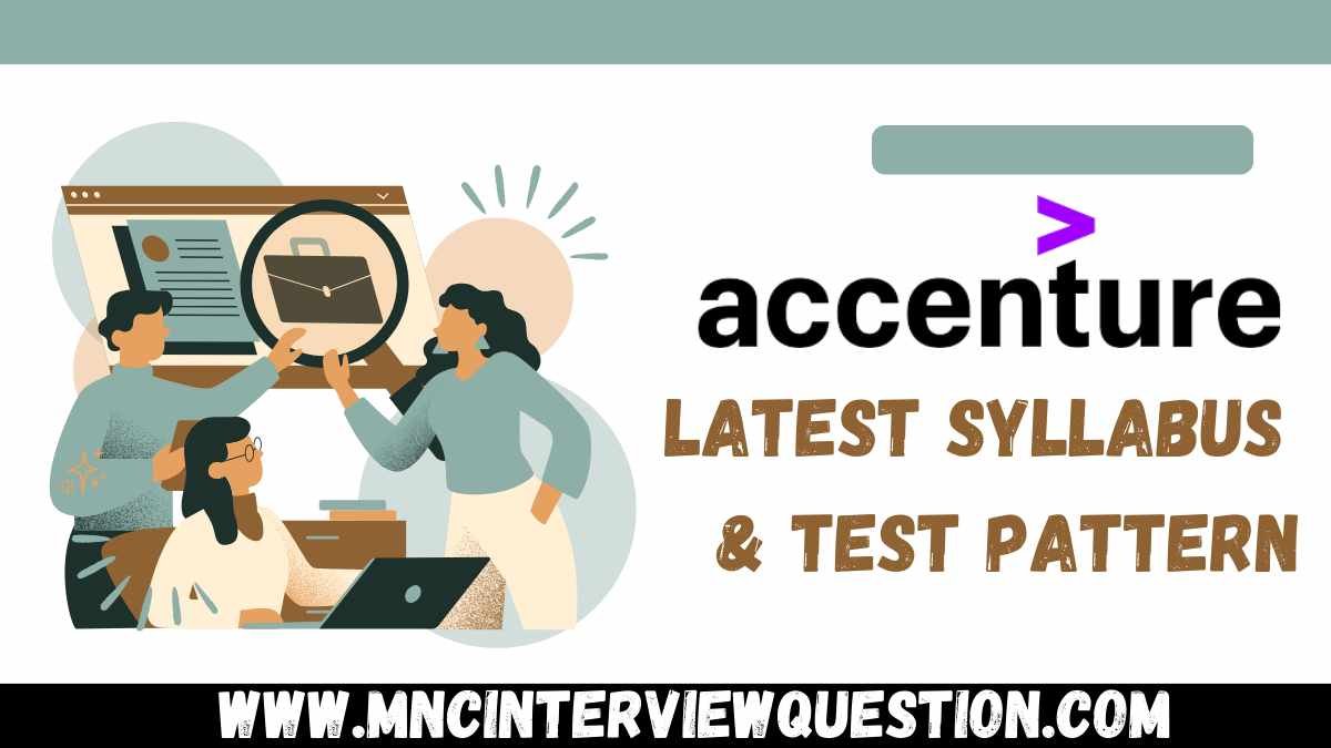 Accenture Latest Syllabus & Test Pattern